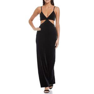 NWT Gianni Bini Yelena Velvet Cut Out Sleeveless Back Slit Maxi Dress